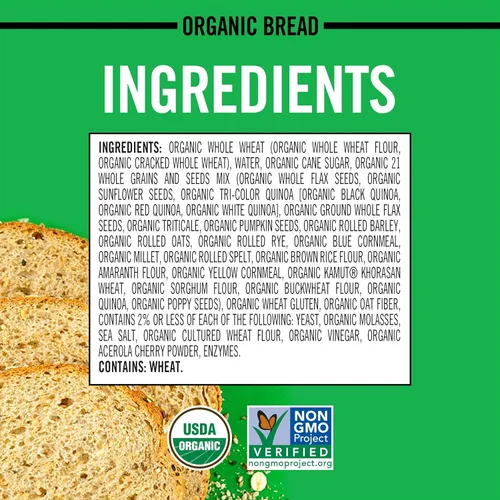 Miniatura 3 de Dave's Killer Bread 21 granos enteros y semillas, pan orgánico de grano entero, pan de 27 onzas