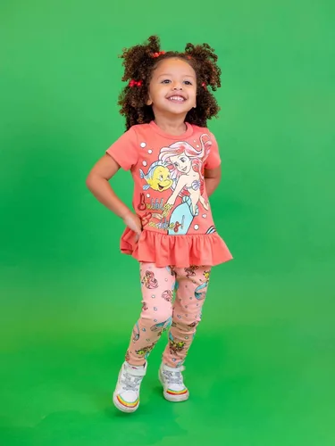 Miniatura 2 de Disney Minnie Mouse Princess Frozen Little Mermaid T-Shirt Leggings and Scrunchie 3 Piece Outfit Set Infant to Big Kid