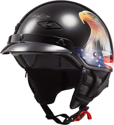 Miniatura 7 de LS2 Helmets - Medio casco para motocicleta Bagger