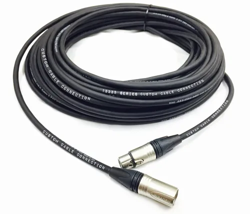 Miniatura 4 de Custom Cable Connection Cable de datos XLR de 24 AWG (calibre) DMX512 de 10 pies de 5 pines macho a hembra para iluminación de escenario, luces LED