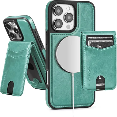 Miniatura 67 de SkyEagle Magsafe - Funda magnética 2 en 1 desmontable para iPhone 11 Pro Max con tarjetero, para mujeres y hombres, piel sintética con bloqueo RFID
