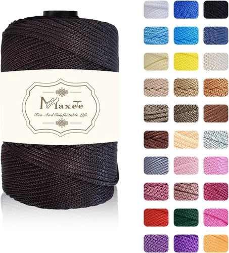 Miniatura 79 de Cordón de macramé premium de poliéster 3 mm × 218 yardas, cordón de macramé 100% polipropileno de 3 mm, ideal para crochet, colgadores de pared, 30
