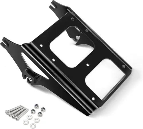 Benlari Soporte desmontable negro para maletero de 2 unidades, soporte para equipaje compatible con Harley Davidson Touring Street Glide Road King