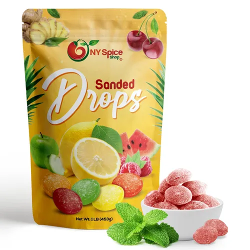 Miniatura 24 de NY SPICE SHOP Mix Fruits - Gotas de caramelo lijadas, 1 libra de gotas lijadas antiguas, dulces frescos y deliciosos a granel, caramelo duro lijado
