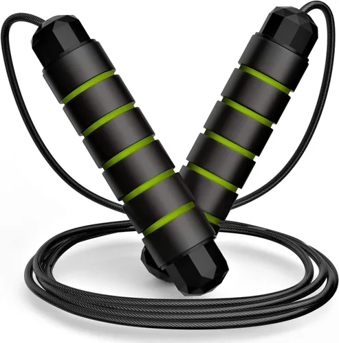 Miniatura 16 de Cuerda de saltar sin enredos de velocidad rápida, cable de salto con rodamientos de bolas para mujeres, hombres y niños, cuerda de saltar de acero