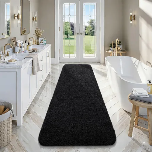 Miniatura 27 de AROGAN Tapete Largo de Baño de Lujo, 24 x 17 Pulgadas, Grueso, Suave y Absorbente, Antideslizante, Respaldo de Goma, Alfombras de Secado Rápido