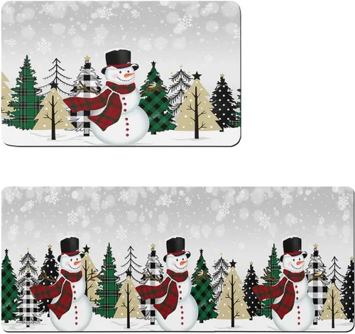 Miniatura 6 de Tapete de baño de Navidad para bañera, antideslizante, de secado rápido y absorbente, tierra de diatomeas, fregadero, dormitorio, cocina, lavable