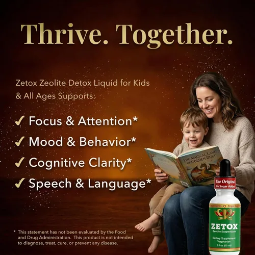 Miniatura 3 de ZETOX Desintoxicación de zeolita para niños y adultos Mejorado con metil vitamina B12 y D3 Gotas de zeolita de clinoptilolita líquida de grado