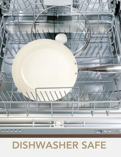 Miniatura 7 de MICHELANGELO Sartén grande con tapa, sartén de cerámica de 14 pulgadas con revestimiento antiadherente, sartén antiadherente saludable, compatible