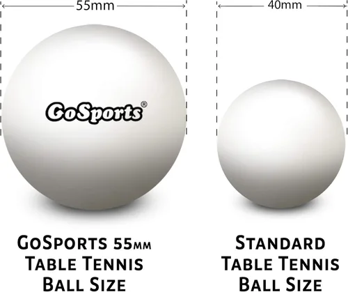 Miniatura 2 de GoSports Pelotas de tenis de mesa XL de 2.165 in, paquete de 12 pelotas de tenis de mesa jumbo para entrenamiento u otros juegos de lanzamiento