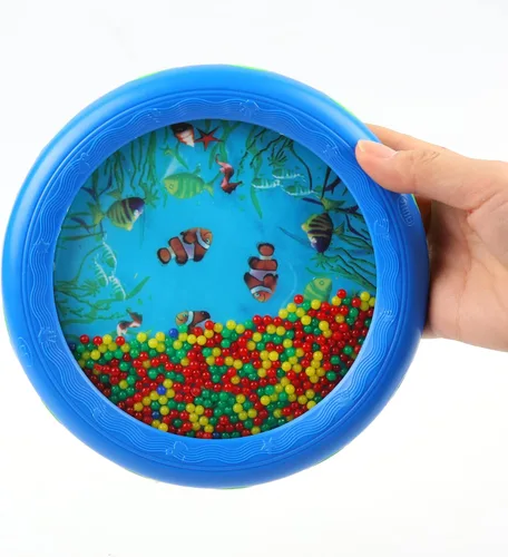 Musfunny Tambor de Olas de Mar con Cuentas. Instrumento Musical con Suaves Sonidos del Mar. Juguetes Educativos de Música para Niños, Niñas y Bebés