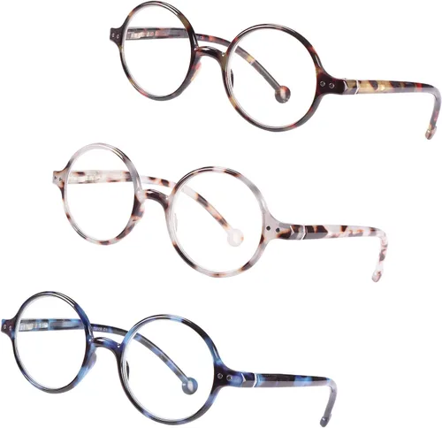Miniatura 22 de Gafas de Lectura Redondas para Mujeres y Hombres con Bloqueo de Luz Azul, Lectores Circulares Unisex Ultraligeros, Gafas de Lectura sin Prescripción