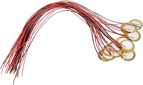 Miniatura 7 de TIMESETL 15pcs Piezo Pickup 1.063 in Piezo Amplificadores Discos con 13" Cables para Guitarra Acústica Tambor
