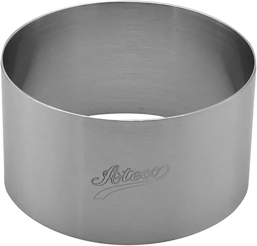 Miniatura 6 de Ateco Molde redondo para postre, anillo de pastel, 3 pulgadas de alto x 3.125 pulgadas de diámetro, acero inoxidable
