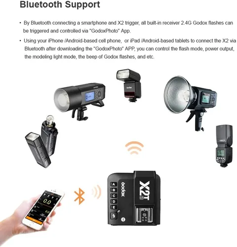 Miniatura 4 de Godox Disparador de flash inalámbrico X2T-S 2.4G TTL con 2X X1R-S controlador receptor compatible con Sony, función TTL, control de aplicación