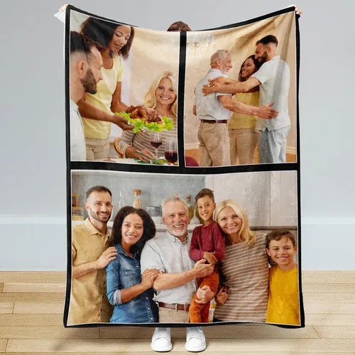 Miniatura 12 de Manta personalizada con imagen, manta personalizada, regalos para cumpleaños, Navidad, boda, manta de fotos personalizada, regalos de pareja para 8