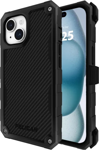 Pelican Shield Series - Funda para iPhone 13/14 de 6.1 pulgadas [compatible con MagSafe] [protección contra caídas de grado militar de 21 pies]