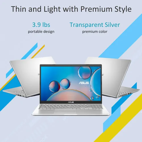 Miniatura 3 de ASUS Vivobook Laptop FHD de 15.6 pulgadas, AMD Ryzen 3 3250U, 8 GB de RAM, SSD de 128 GB, Windows 11 Home, plata transparente, M515DA-WS33