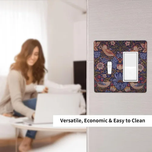 Miniatura 466 de Placa Decorativa de Pared de Granja Rústica con Cuerno de Madera para Puerta de Granero 1 Banda Duplex Cubiertas de Toma Eléctrica Soltera