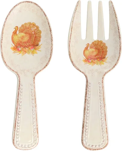 Miniatura 7 de UP ware Blue Rooster - Servidores de ensalada de melamina, juego de utensilios para servir, incluye tenedor y cuchara para tirar ensalada, pasta