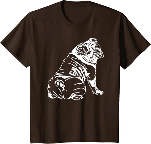 Miniatura 36 de Gracioso Bulldog Inglés playera perro Hund playera regalo, Azul (Heather blue)