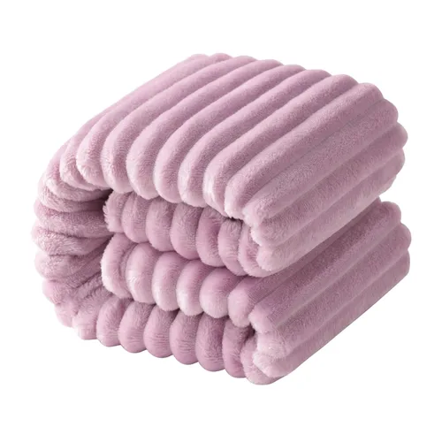 Miniatura 20 de NTBAY Manta de franela de felpa para bebé, manta suave y cálida para niños pequeños con textura a rayas para cochecito, cuna, viajes, 30 x 40 Negro
