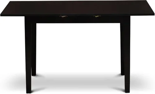 Miniatura 8 de East West Furniture NFAS3-BLK-09 - Juego de mesa de cocina de 3 piezas, incluye una mesa de madera y 2 sillas acolchadas de tela de poliéster azul
