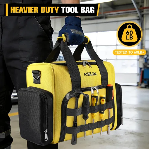 Miniatura 2 de KELIN Organizador de caja de herramientas, organizador de llaves, caja de herramientas, bolsas de herramientas para almacenamiento de hombres, bolsa
