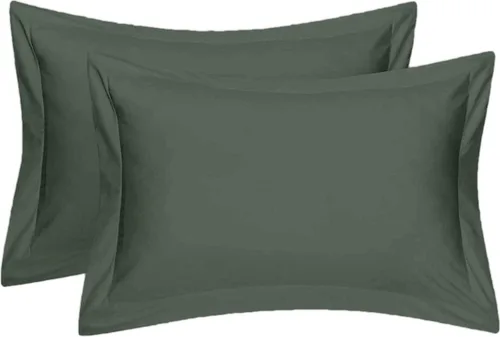 Miniatura 34 de Juego de 2 fundas de almohada estándar de 600 hilos, 100% algodón egipcio, con cierre de sobre, tamaño estándar de 20 x 26 pulgadas, fundas