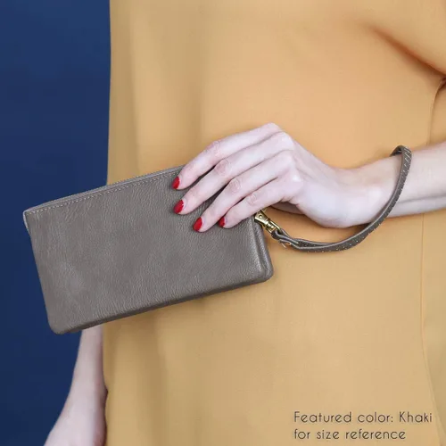 Miniatura 9 de RIAH FASHION Monedero convertible de piel sintética - Mini bolso de mano desmontable cadena bandolera correa soporte para teléfono