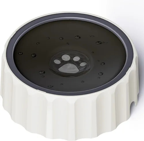 Tazón de agua para perros y animales pequeños sin derrame, 70oz/2L de gran capacidad, dispensador antideslizante, sin salpicaduras, tazón para