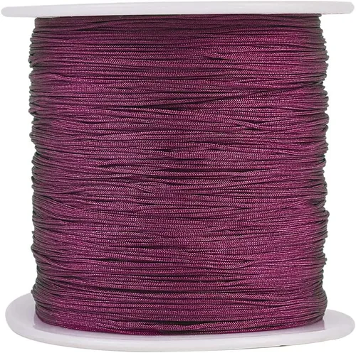 Miniatura 32 de Cordón de nailon trenzado de 150 yardas, cuerda roja de 0.020 in para pulsera, hilo de cuentas de nailon para collar Kumihimo, joyas, borlas