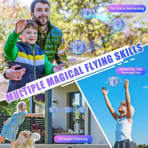 Miniatura 4 de RIEYON Bola de orbe voladora 2025 Actualización Hover Boomerang Ball 6 efectos de iluminación, juguetes geniales para niños, adolescentes y adultos