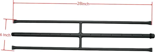 Miniatura 2 de Quemador de Hoguera de Gas Rectangular y Chimenea de Gas Quemador H para Chimenea de Gas con 3 Tubos (71 cm) Patente Solicitada