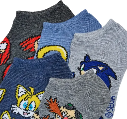 Miniatura 3 de Sonic the Hedgehog Paquete de 5 calcetines novedosos de moda (niño grandehombre)