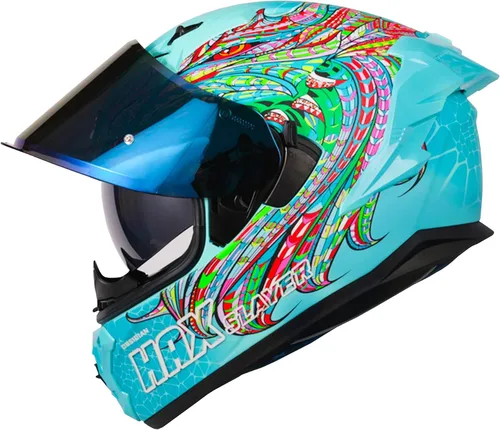 Miniatura 4 de HAX Obsidian Pro Full Face Dual Visor Adult Motorcycle Helmet for Motorbike Street Bike with Pinlock Ready DOT Approved Obsidiana Pro Slayer Aqa