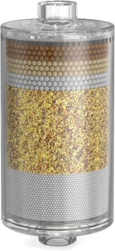 Miniatura 10 de Filtro de cabezal de ducha All Metal: filtro de ducha KDF 55 con vitamina C E y A para agua dura, filtros de agua de ducha universales de alta