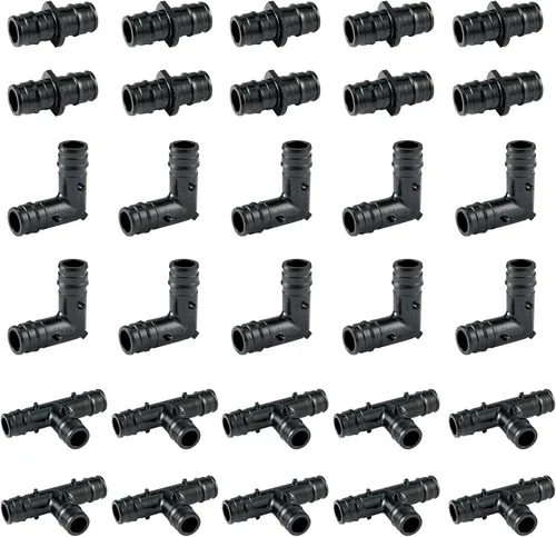 Miniatura 7 de Paquete de 100 accesorios F1960 PEX-A de 1/2 pulgada, anillos de expansión, fundas para tuberías y accesorios de latón o poliéster F1960