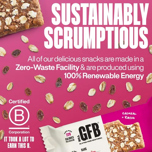Miniatura 5 de The GFB Barras de Proteína de Avena y Pasas - Sin Gluten, a Base de Plantas, Sin OGM, Fabricadas de Forma Sostenible – Ridículamente Sabrosas