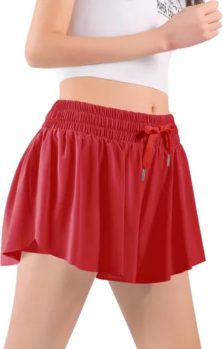 Miniatura 6 de Auranso Pantalones cortos fluidos con bolsillo 2 en 1 para niñas