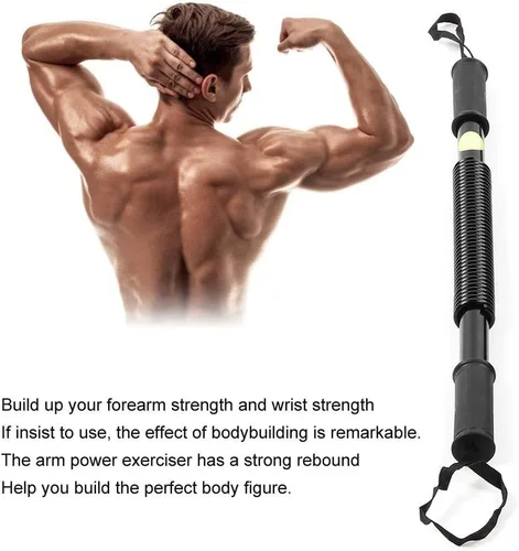 Miniatura 2 de ZJchao Ejercitador de potencia de brazo, barra de potencia de resorte, antebrazo, fuerza muscular, entrenamiento de resistencia, kit de gimnasio, 30