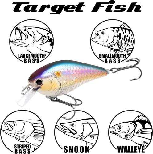 Miniatura 5 de LUCKY CRAFT LC 1.5 Silent Squarebill Crankbait Fishing Lure, 2-3/8", Bass Fishing Lures for Freshwater, Hard Crankbait with Treble Fishing Hooks