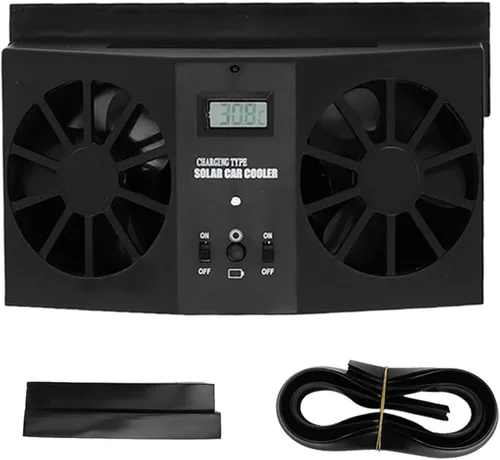 Miniatura 6 de Purificador de aire para automóvil, ventilador de escape de ventana con energía solar para automóvil, ventiladores de radiador de ventilación