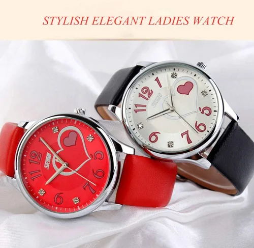 Miniatura 3 de IJAHWRS Reloj analógico para mujer, reloj de pulsera de cuarzo para mujer, correa de cuero, cara grande, divertido y lindo reloj