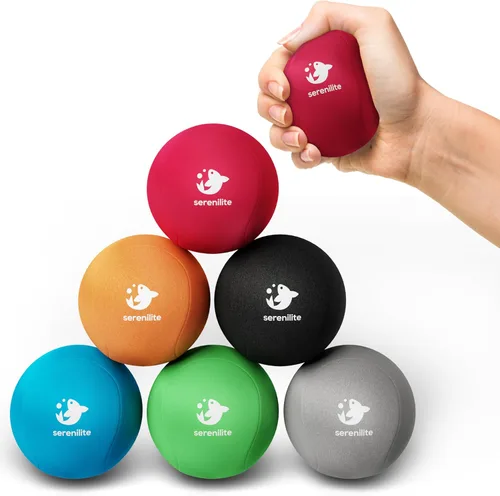 Serenilite Bolas de estrés para adultos, pelota de apretar para terapia de manos, pelota antiestrés, ejercitadores de mano para terapia y