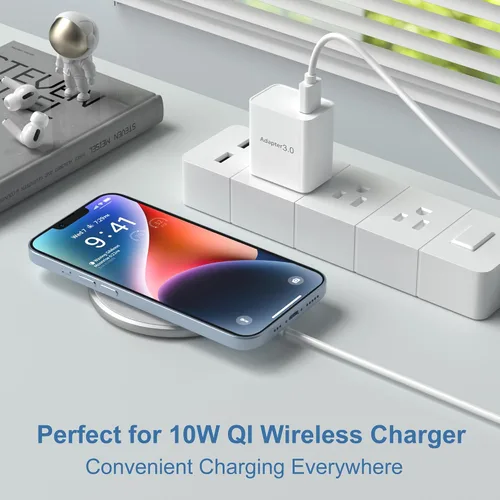 Miniatura 2 de OKRAY - Enchufe de pared USB, paquete de 2 unidades de 18 W, bloque de carga rápida 3.0, adaptador de corriente de carga rápida, cargador de viaje