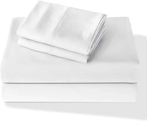 Miniatura 12 de Boston Linen Co. - Juego de sábanas de 400 hilos tamaño King, sábanas de 100 % algodón de calidad de hotel con bolsillos profundos, sábanas y fundas