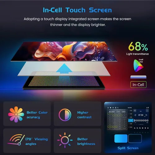 Miniatura 3 de Inefala 4G 64G para Ford Edge 2011 2012 2013 2014 2015 Radio CarPlay 9 "Incell pantalla táctil coche estéreo Android 15 Android Auto Bluetooth 5.0
