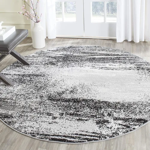 Miniatura 77 de SAFAVIEH, colección Adirondack - Alfombra de 6 x 9 pies, plateada/multicolor, abstracta, moderna, no desprende pelo, de fácil cuidado, para zonas