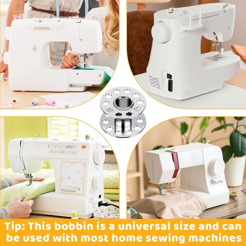 Miniatura 5 de LOKUNN 25 bobinas de metal, bobinas de metal para máquina de coser con estuche de bobina, bobinas Sa156, bobinas clase 15, bobinas para máquina